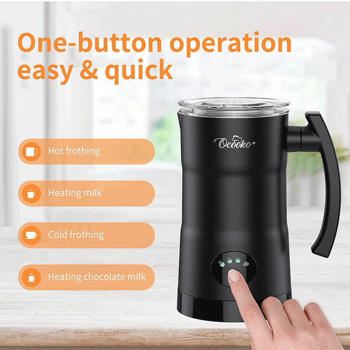 Electric Milk Frother Machine - Hot & Cold Functionality Portable – Rafow