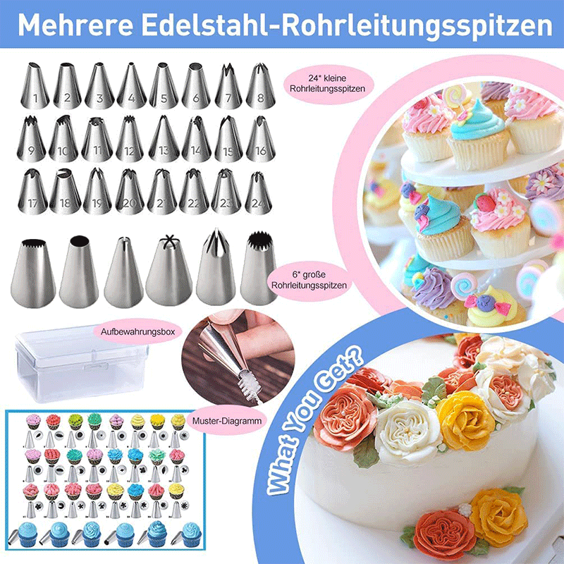 254 Pcs Cake Decorating Supplies Cake Decorating Kit Cake Baking Set