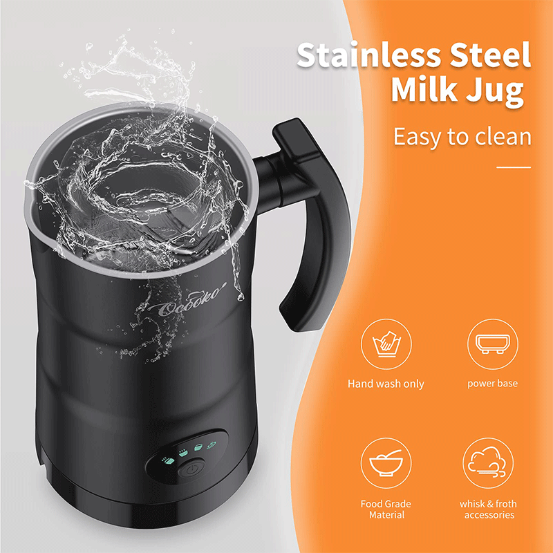 Electric Milk Frother Machine - Hot & Cold Functionality Portable